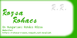 rozsa rohacs business card